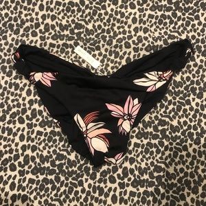 KOA Swim Black Floral Bikini Bottoms